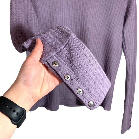 Chaser Thermal Button Cuff Waffle Knit Shirt Size Small - Picture 8 of 17
